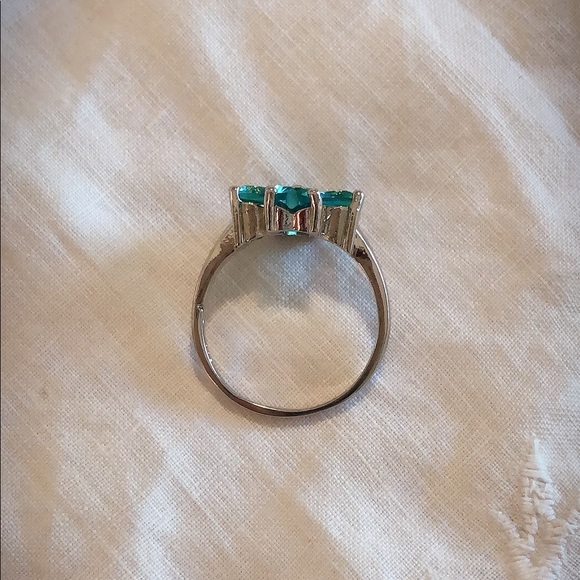 Blue-Green Aquamarine & Silver Ring - Picture 6 of 6